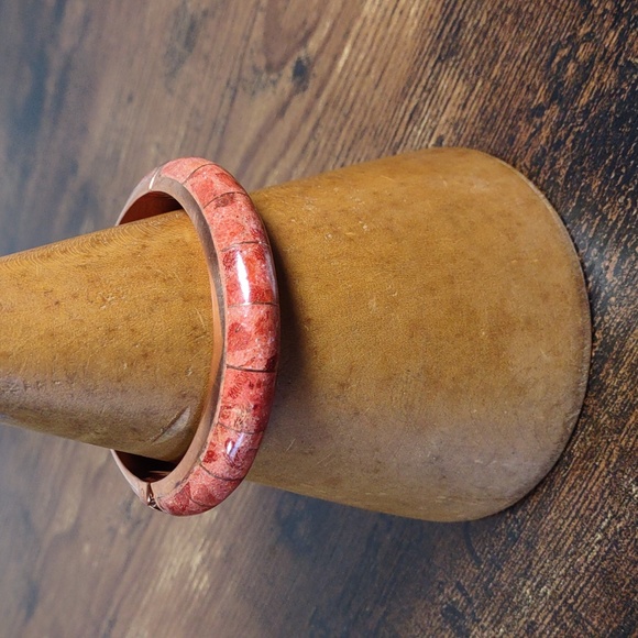 Jay King Coral Inlay Copper Bracelet - Picture 5 of 9